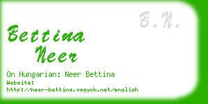 bettina neer business card